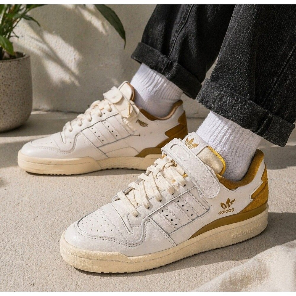 Adidas Forum 84 Low GZ8961 Cream White Victory Gold Men 8 Women 9/ 9.5 Sneakers